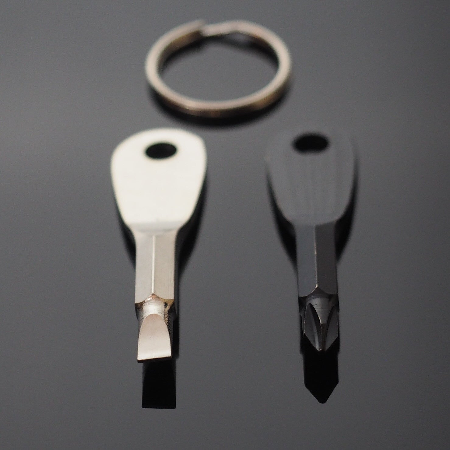 2Pcs Key Ring Screwdriver EDC Tool Set Outdoor Pocket Mini Tool with Keychain