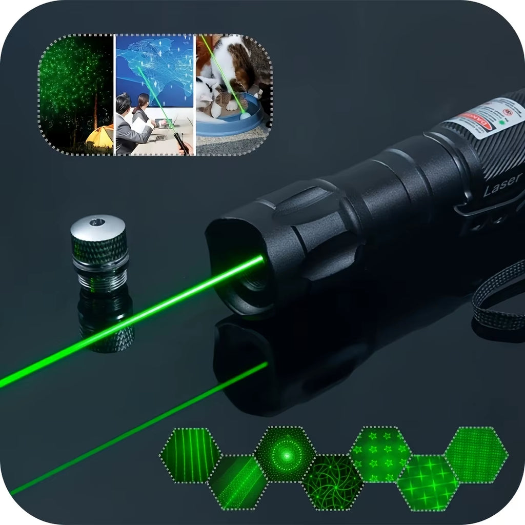 Green Laser Pointer, High Power Laser Pointer, Rechargeable Tactical Laser Pointer, Adjustable Focus