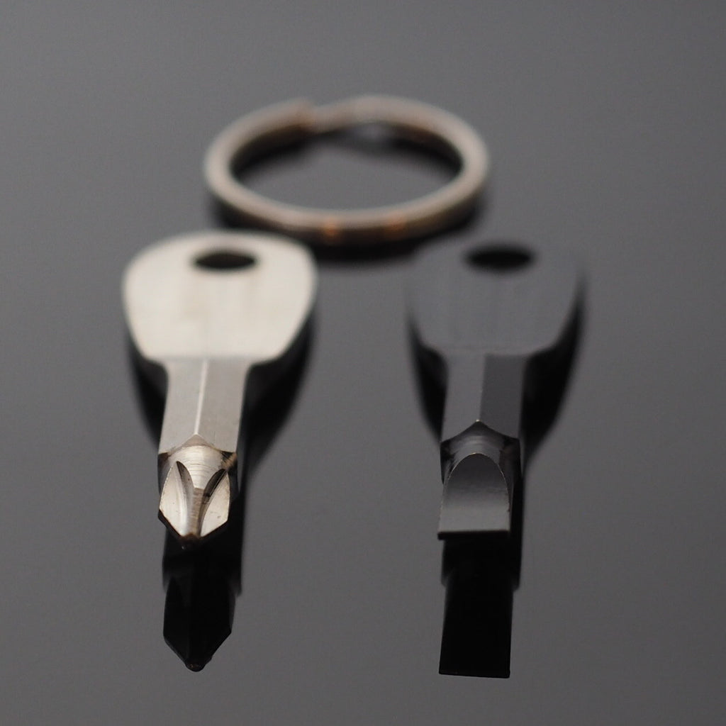 2Pcs Key Ring Screwdriver EDC Tool Set Outdoor Pocket Mini Tool with Keychain