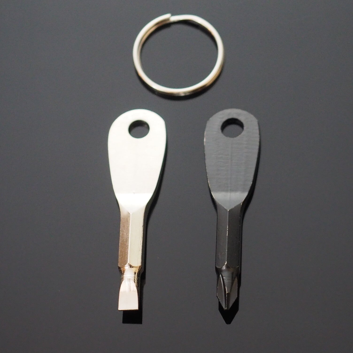 2Pcs Key Ring Screwdriver EDC Tool Set Outdoor Pocket Mini Tool with Keychain