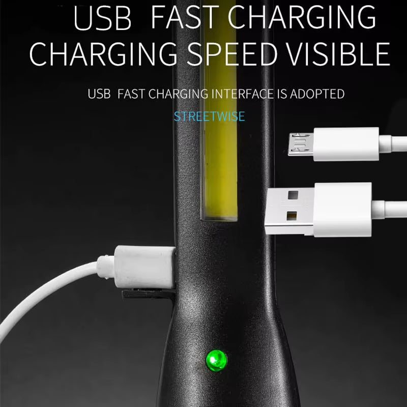 Portable COB Work Lights with Magnetic Rechargeable LED Flashlight Portable Stepless Dimming Emergency Car Repair Lamps