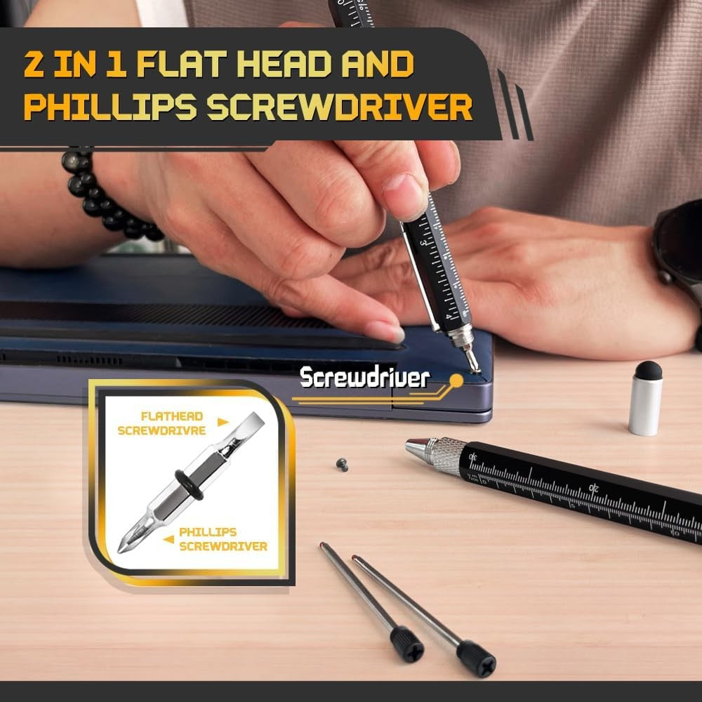 2 Pcs Multi Tool Pen, Stocking Stuffers for Men, Cool Gadgets, Gifts for Her